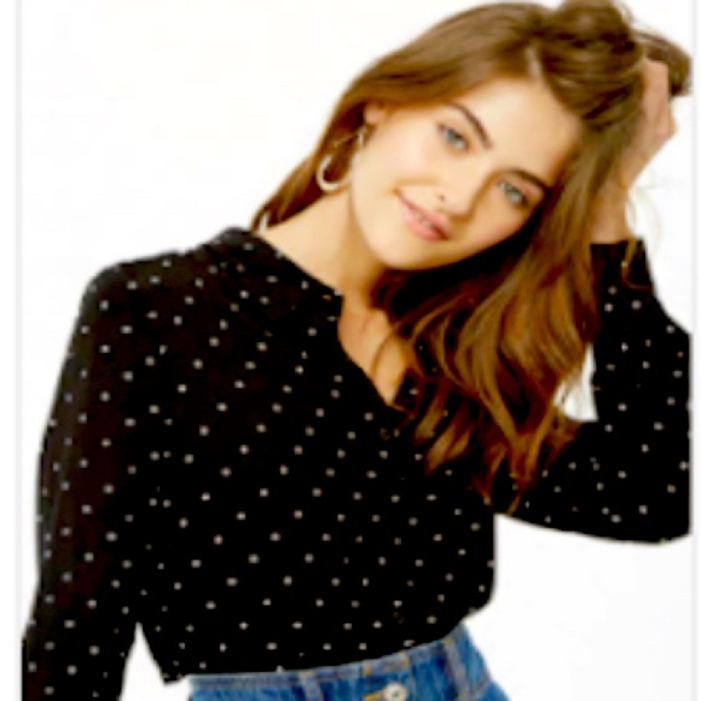 L | Pok a dot Crop Top